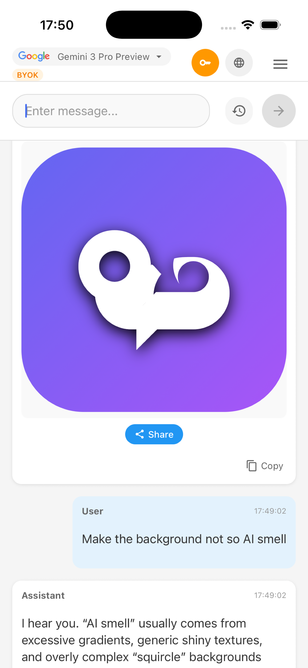 GG AI Chat Model Selection